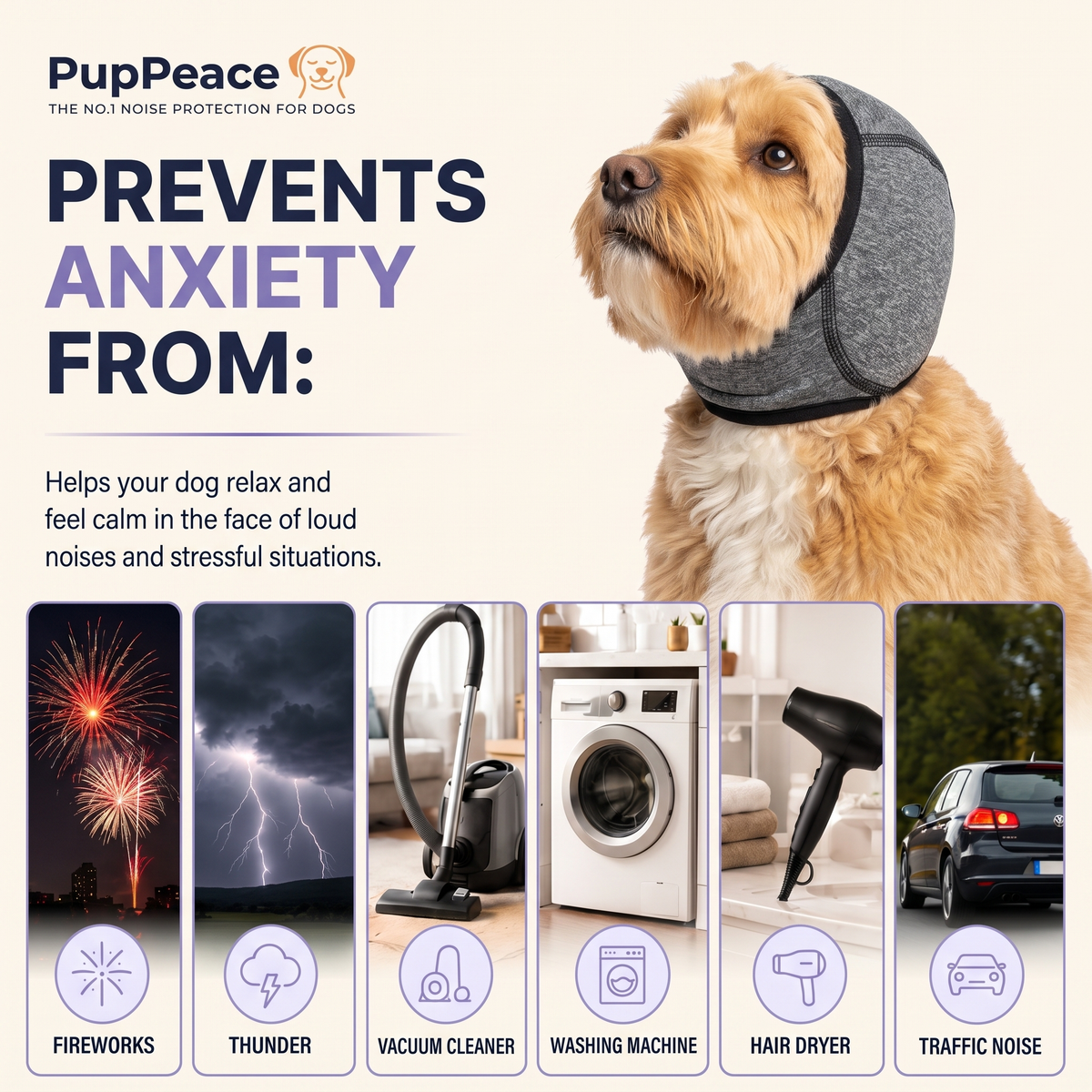Peace Hood - Noise reduction for your dog VIP